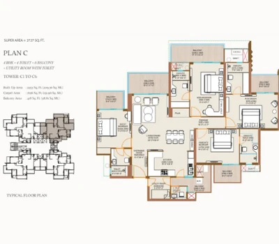 Ivory County 3bhk Floor Plan