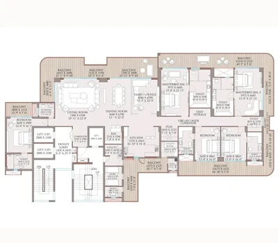 Ivory County 3bhk Floor Plan